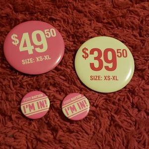 Victoria's secret pink pins and stick on  sold